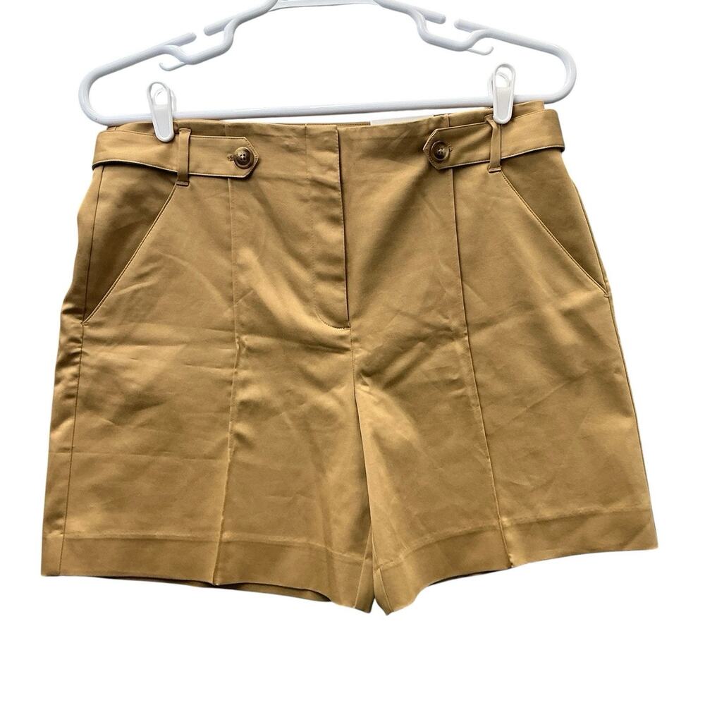 Chico’s Khaki Tan Straight Leg Bermuda Shorts Women(Sz.2 12-14) New NWT